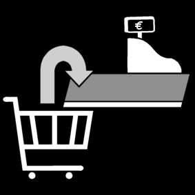 boodschappen op de lopende band zetten